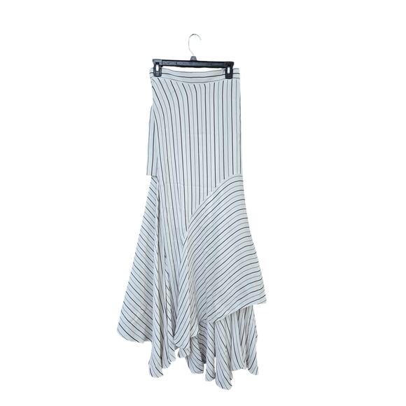 Chloe White striped silk maxi skirt size 38 NWT - Picture 8 of 11